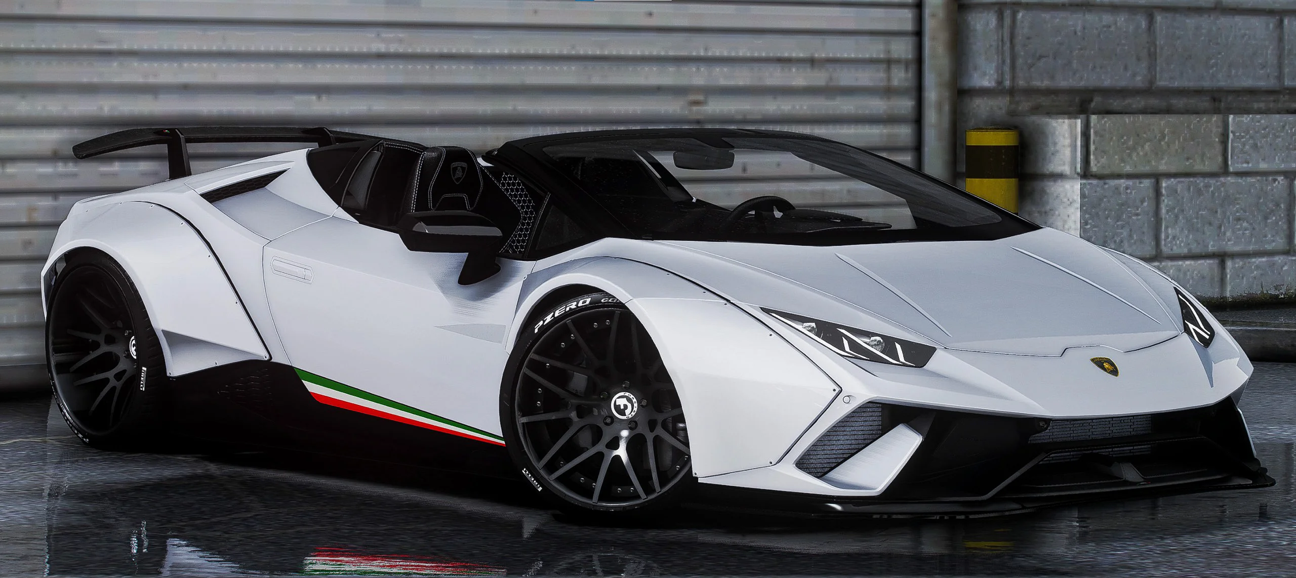 2018 Lamborghini Huracan Performante Roadster Liberty Walk-TWIN TURBO (Animated Roof)