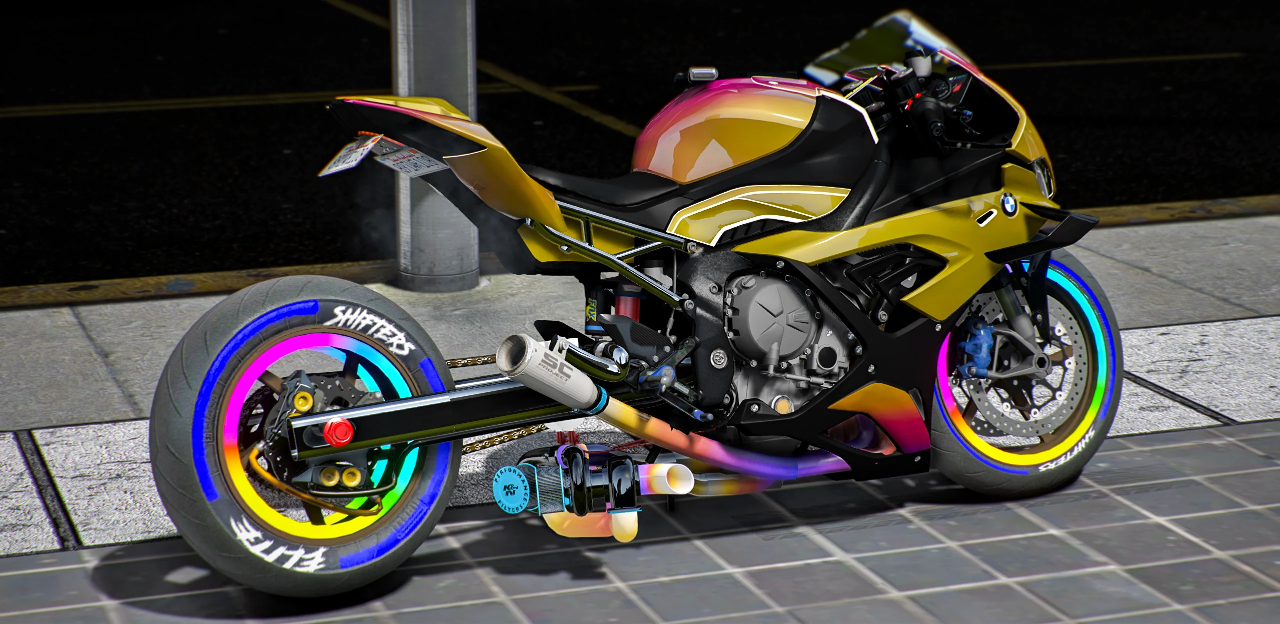 BMW M1000RR Twin Turbo Drag Rainbow Custom - Image 4