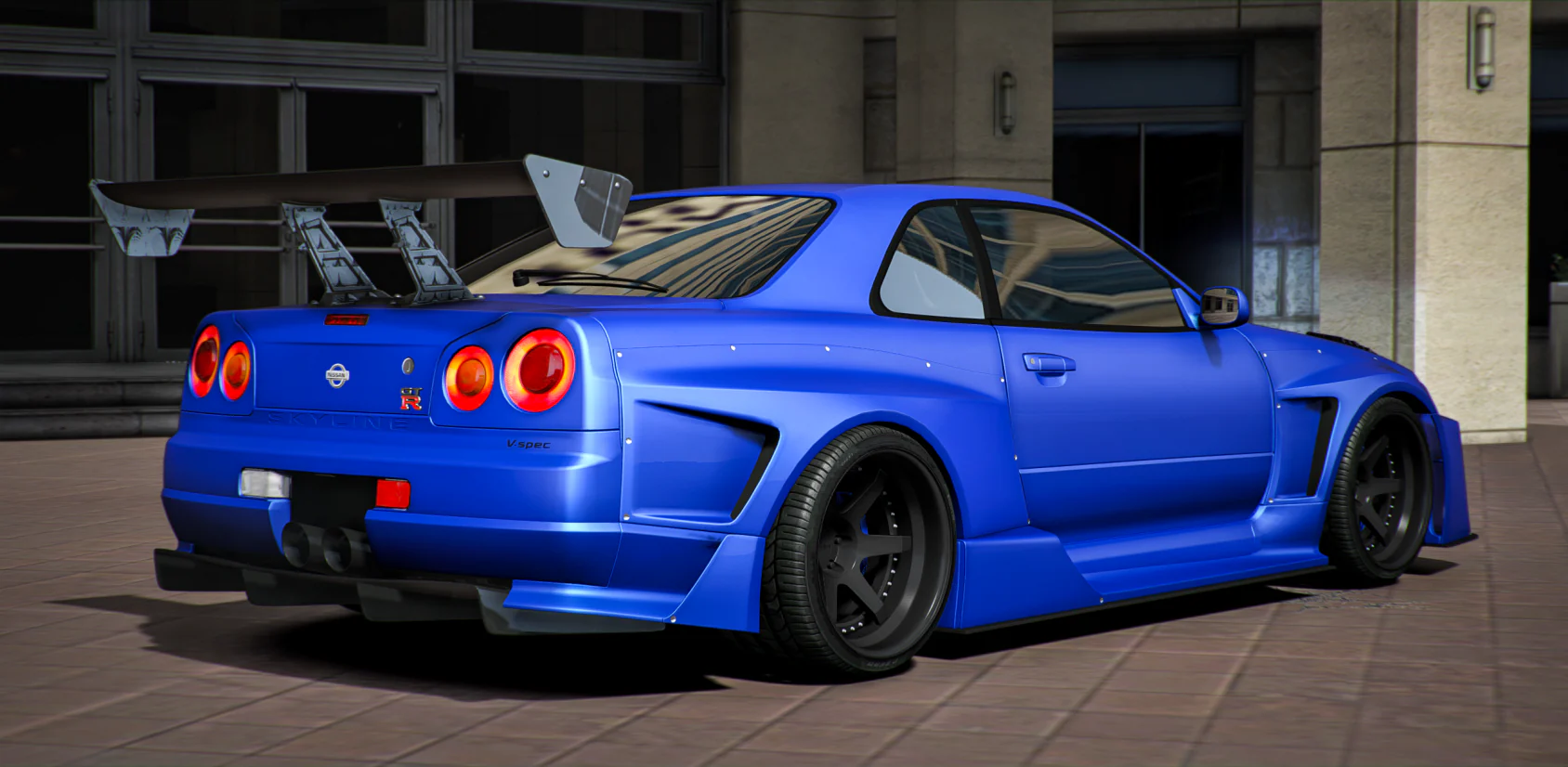Nissan Skyline R34 Widebody With Glass Hood Props - Image 2